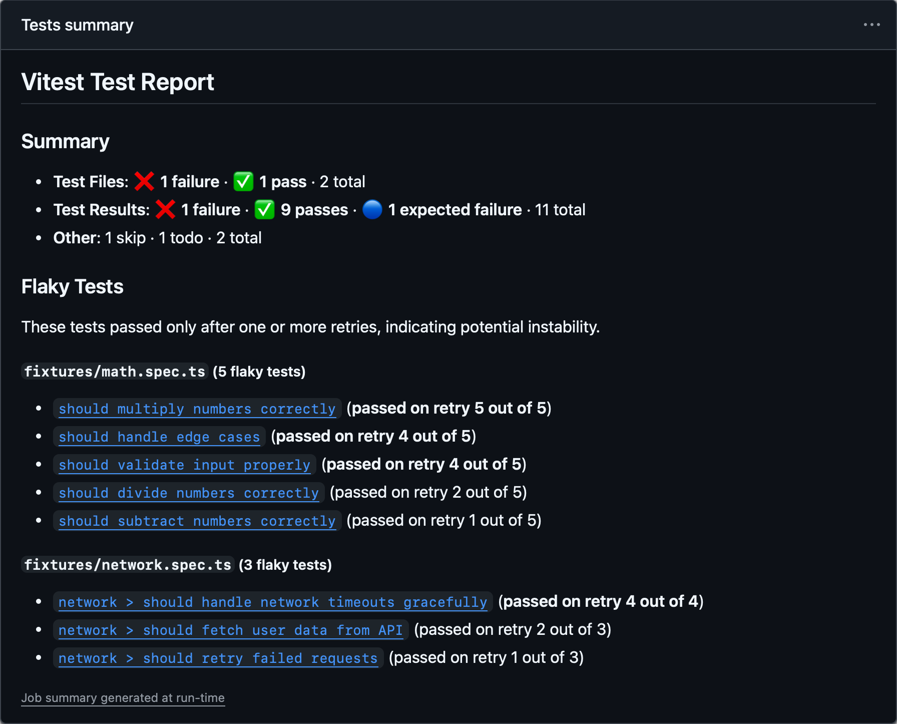 GitHub Actions Job Summary